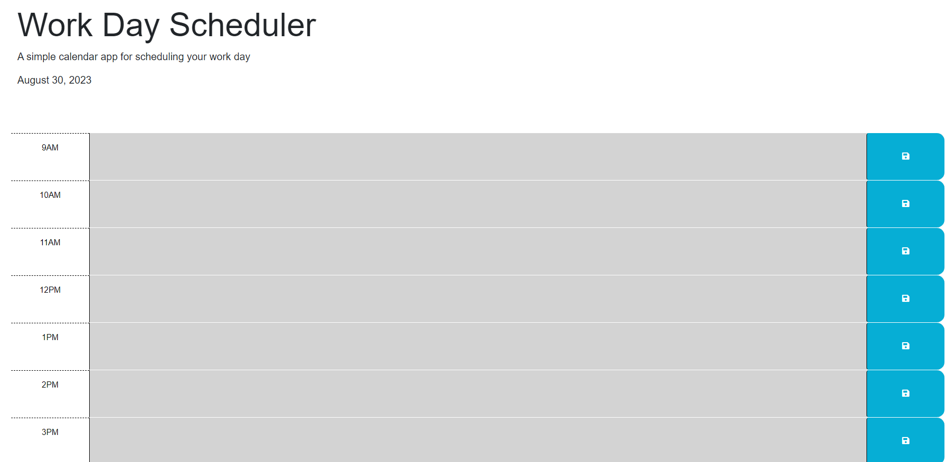Workday Scheduler